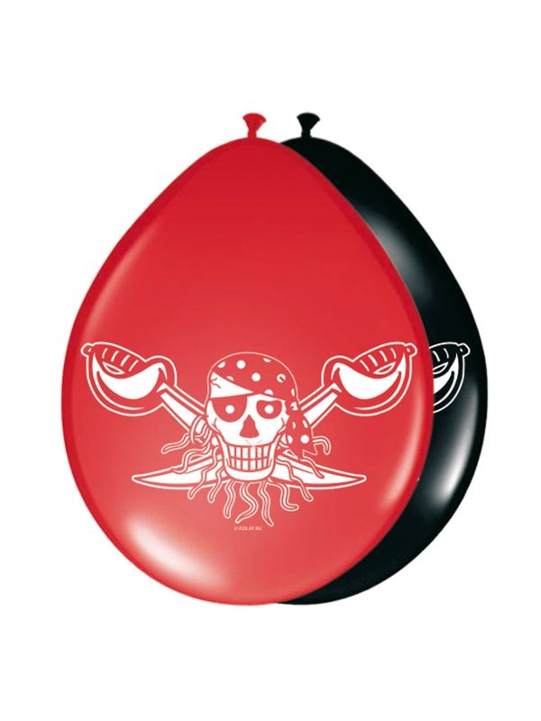 8 Rode Piraat Ballonnen