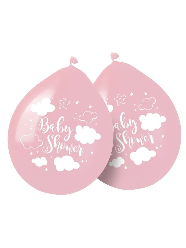8 Roze Babyshower Meisje Ballonnen 30cm
