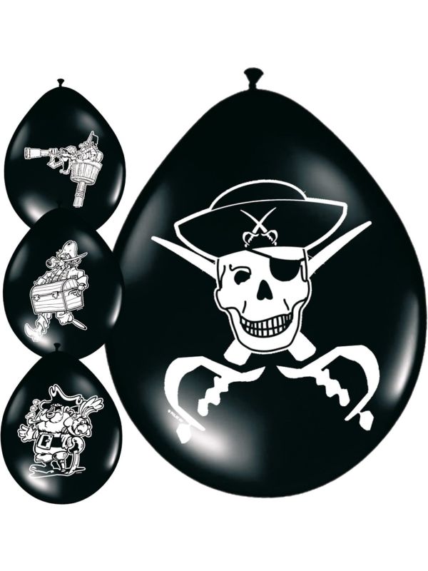 8 Stoere Piraten Verjaardag Ballonnen 30cm