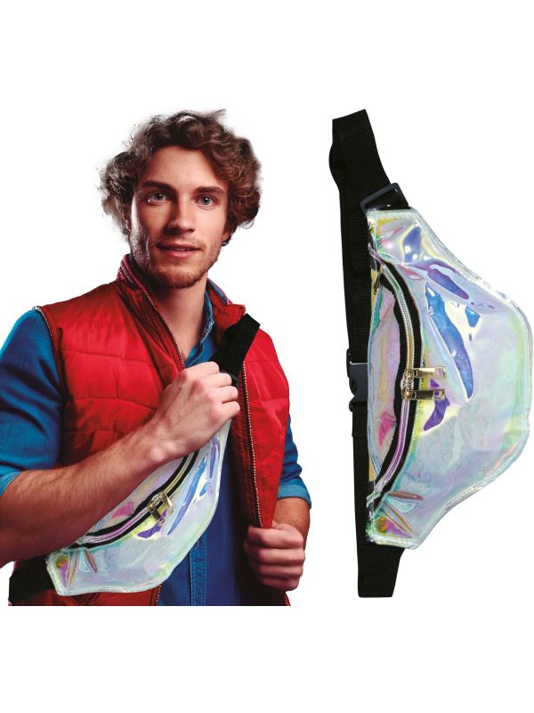 80's Heuptasje Holografisch Zilver