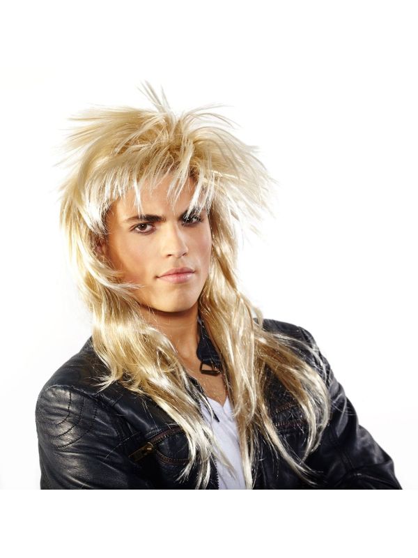 80's Rocker Pruik Blond