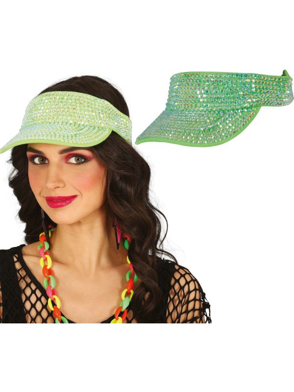 80's Zonneklep Groen met Studs