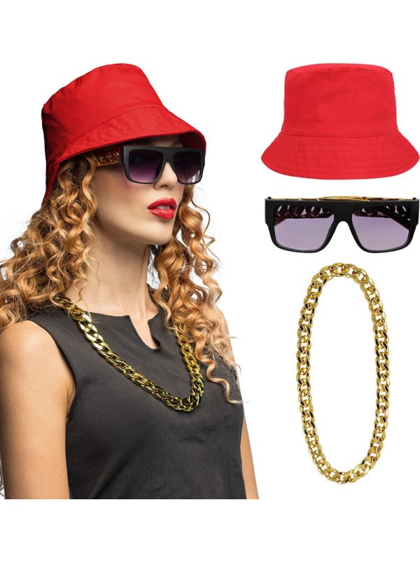 90s Hiphop Accessoire Set Volwassenen