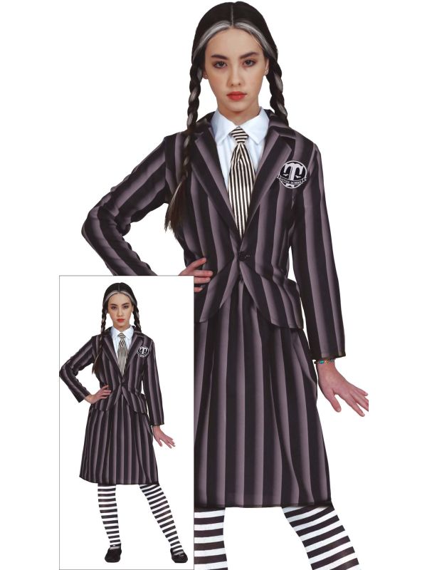 Addams Family Wednesday Kostuum Meisjess 14-16 Jaar
