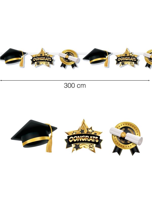 Afstudeer Figuurslinger Goud Zwart 3M