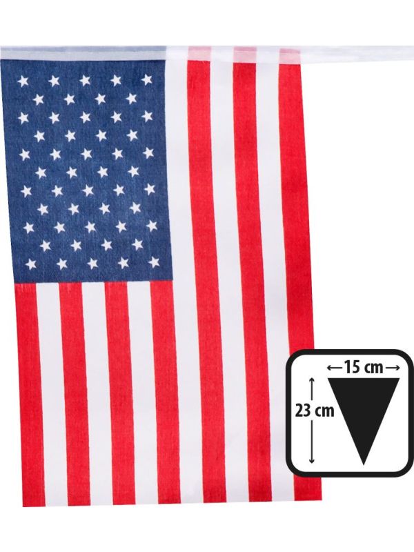 Amerikaanse Fuif Vlaggenlijn Rechthoekig