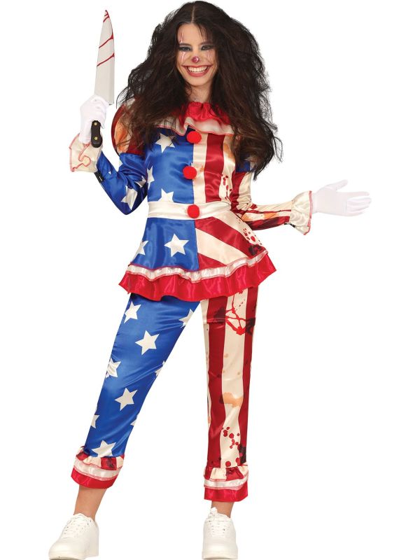 Amerikaanse Patriot Killer Clown Meisjes 14-16 Jaar