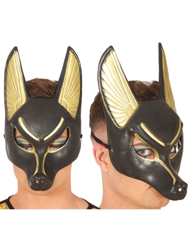 Anubis Masker Zwart Goud Egypte Volwassenen