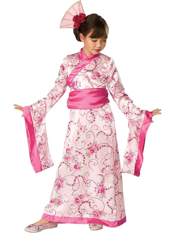 Aziatische Prinses Kimono Roze Kostuum