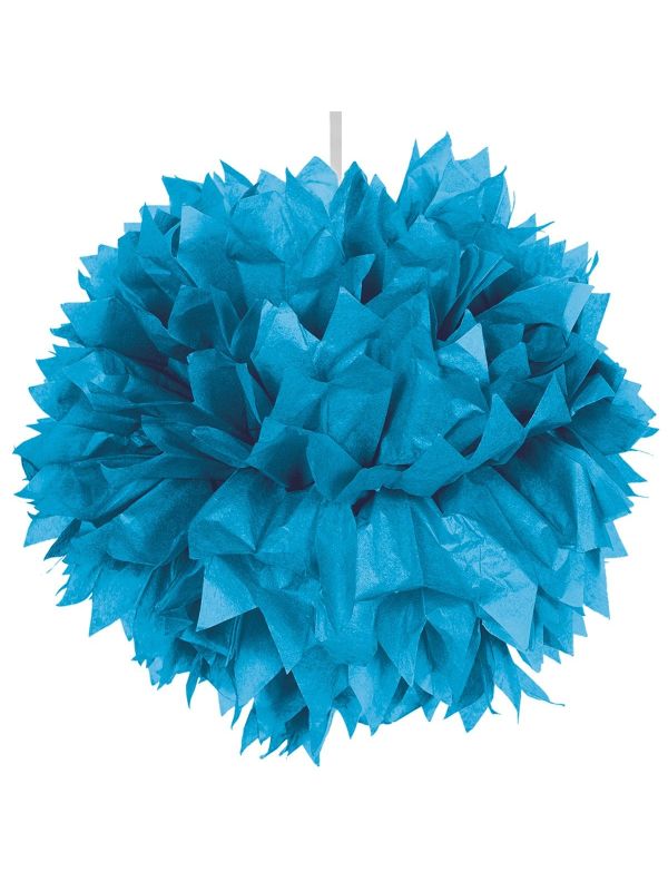 Azuur Blauwe Pompom Hanger 30cm