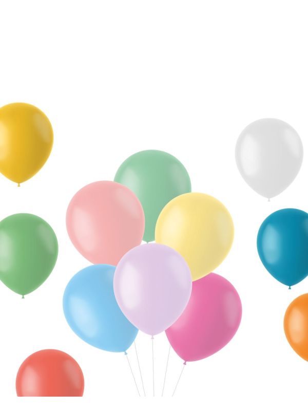 Ballonnen Mix Gekleurd Pastel 50 Stuks