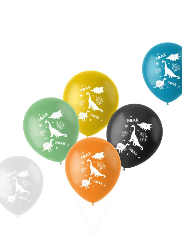 Ballonnen set Dino's Gekleurd