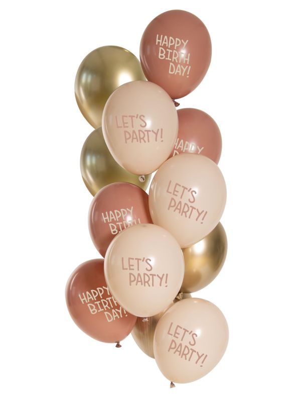 Ballonnen set Verjaardag Lets Party Rosé