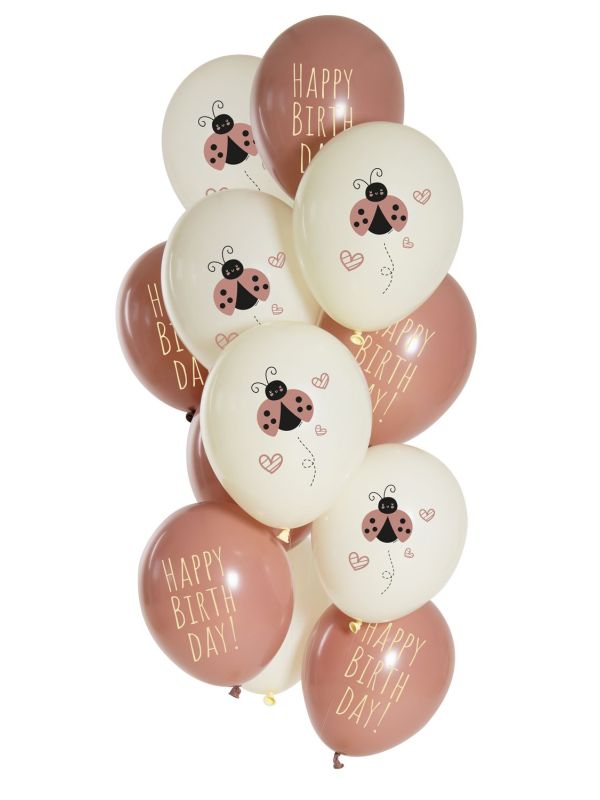 Ballonnen set Verjaardag Lieveheersbeestje