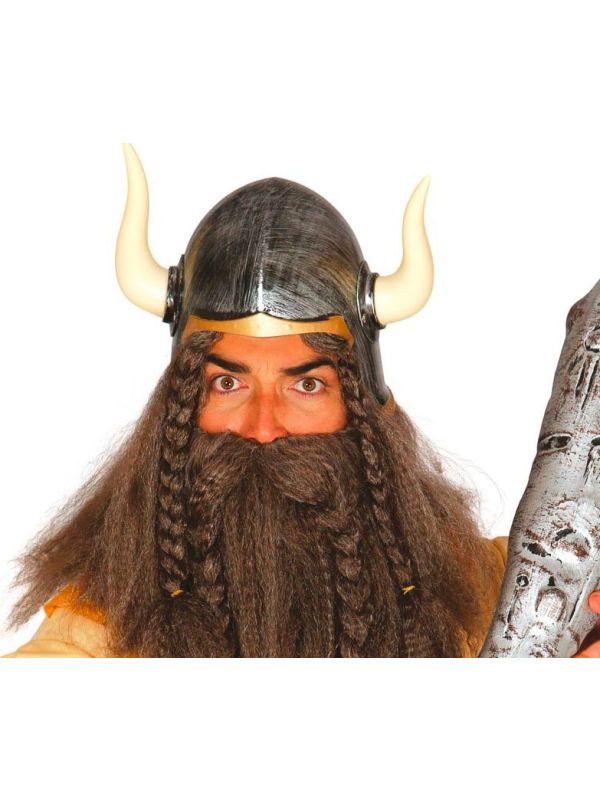 Barbaarse Viking Helm met Hoorns