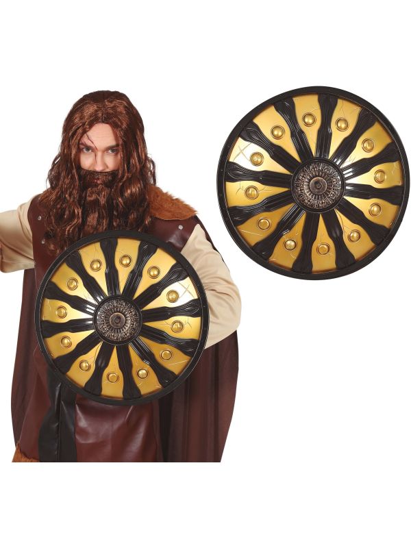 Barbaren Zeerover Schild Zwart Goud 45cm
