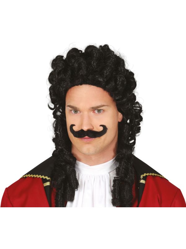 Barok Kapitein Pruik met Snor