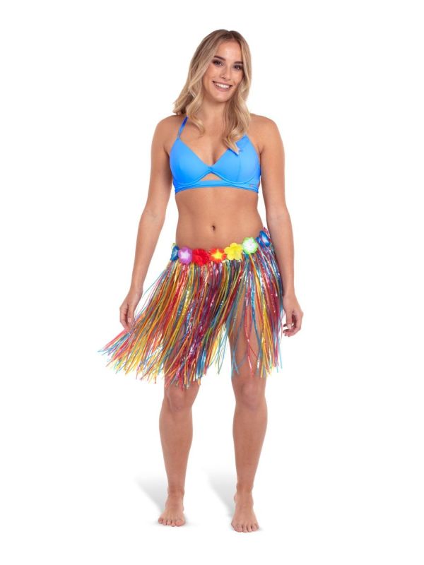 Basic Hawaii Rok Meerkleurig 45cm