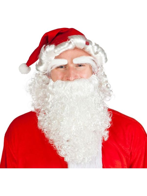 Basis Kerstman Pruikset met Muts