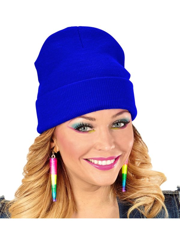 Beanie Carnaval Muts Blauw Dames Mannen