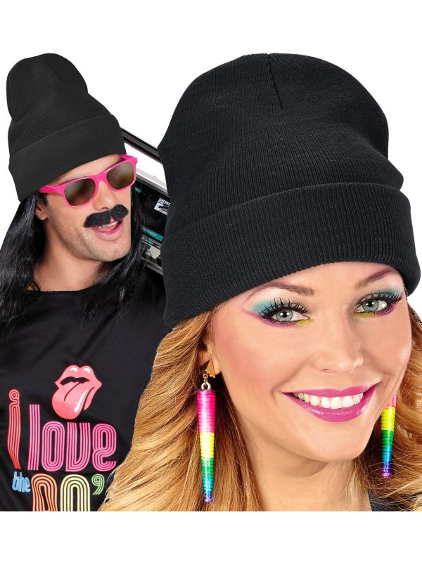 Beanie Carnaval Muts Zwart Dames Heren