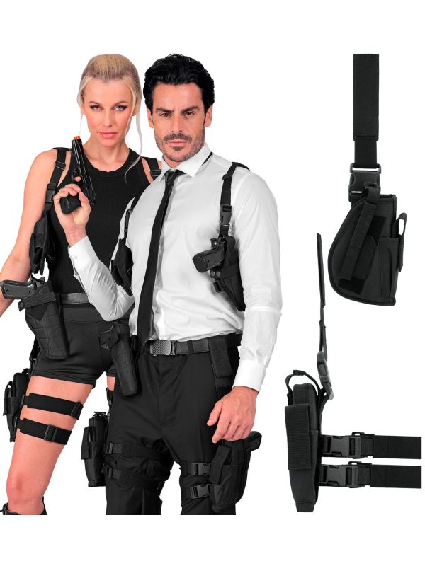 Beenholster Zwart Carnaval