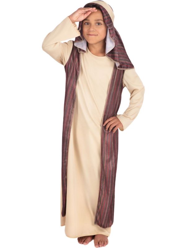 Beige Kerststal Herder Kostuum Kinderen