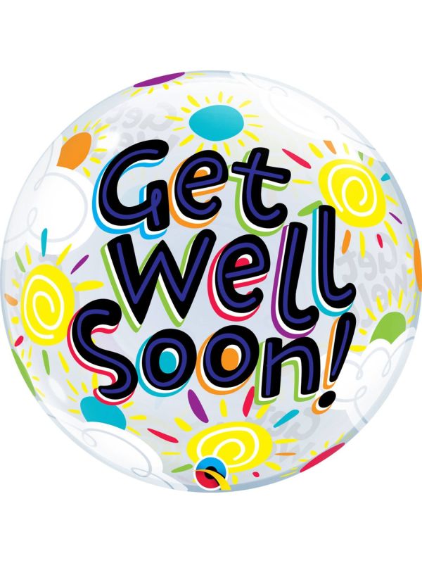 Beterschap Bubbles Ballon Get Well Soon