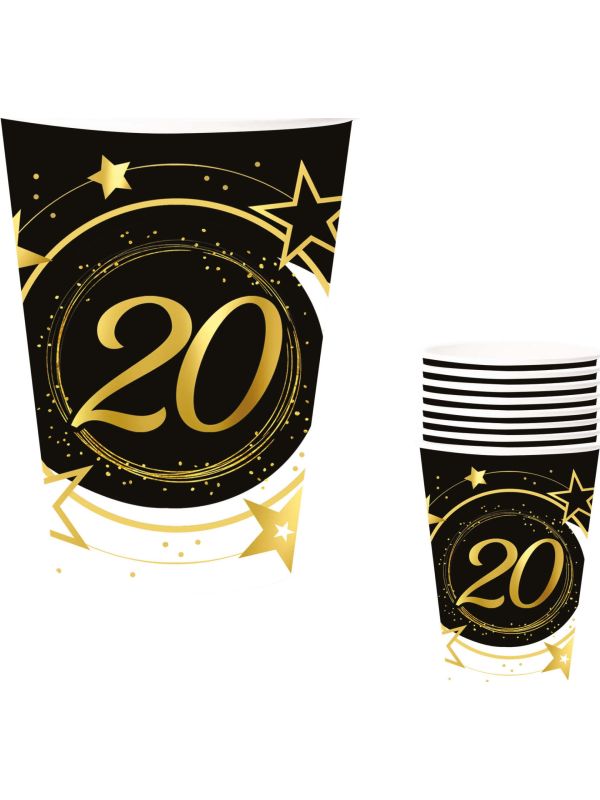 Black Gold 20 Jaar Verjaardag Partybekers