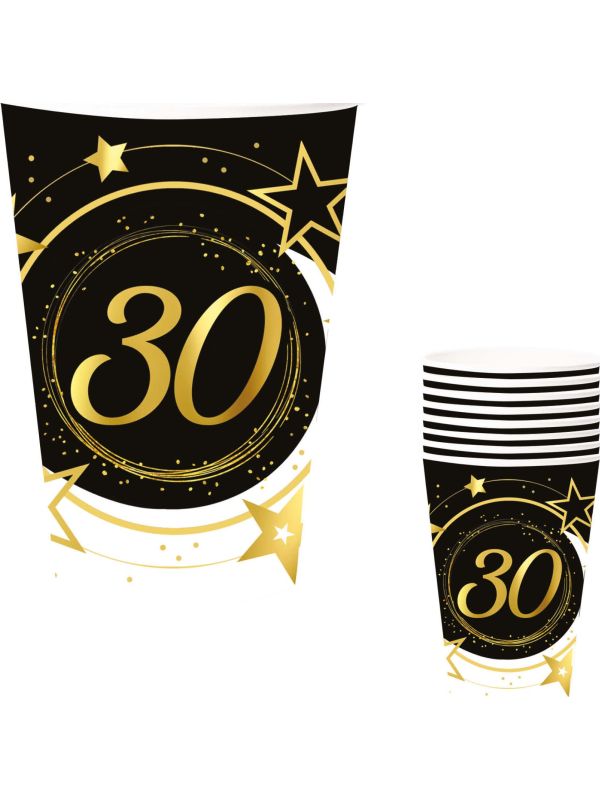 Black Gold 30 Jaar Verjaardag Partybekers
