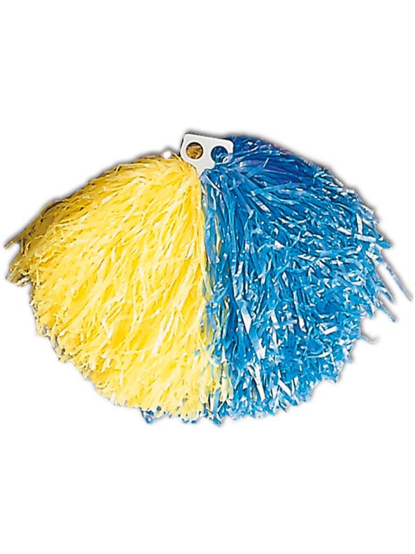 Blauw Gele Cheerleader Pom Pom