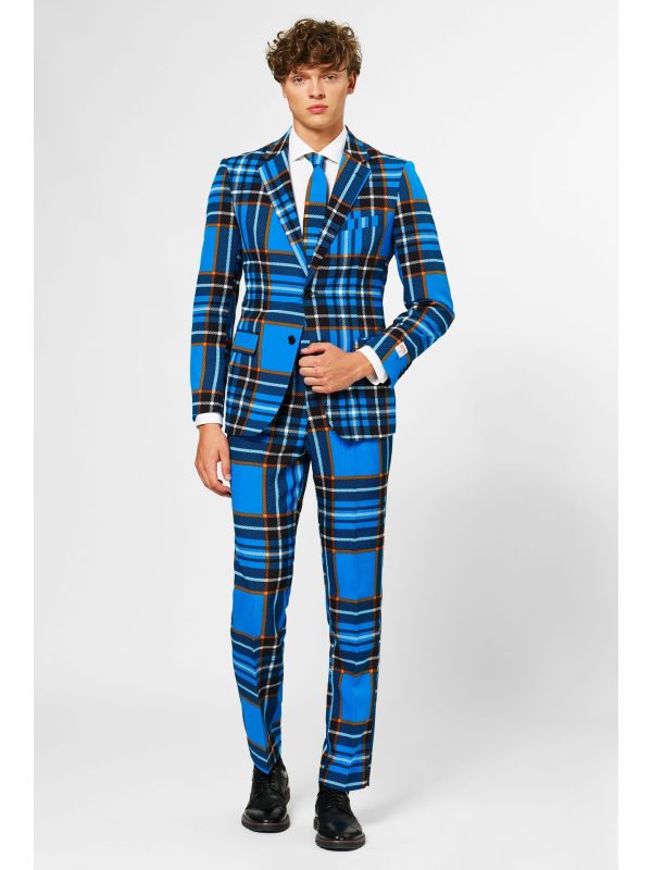 Blauw Tartan Opposuits Kostuum