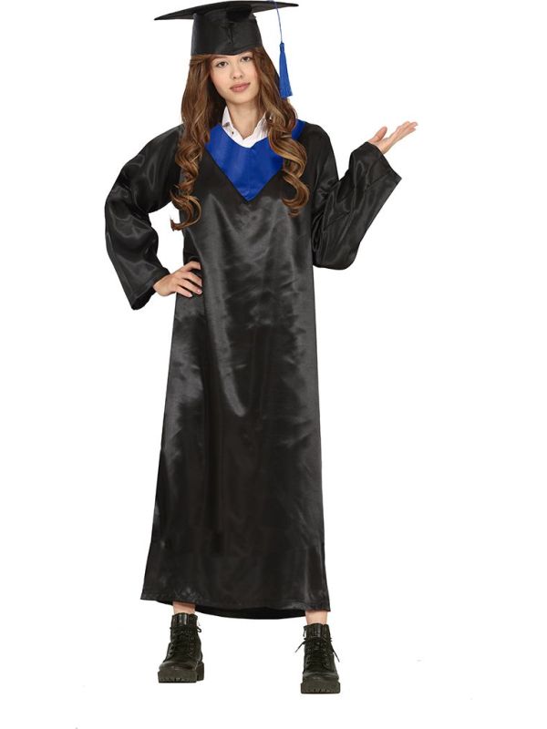 Blauw Zwart Afgestudeerd Kostuum Meisjes 14-16 Jaar