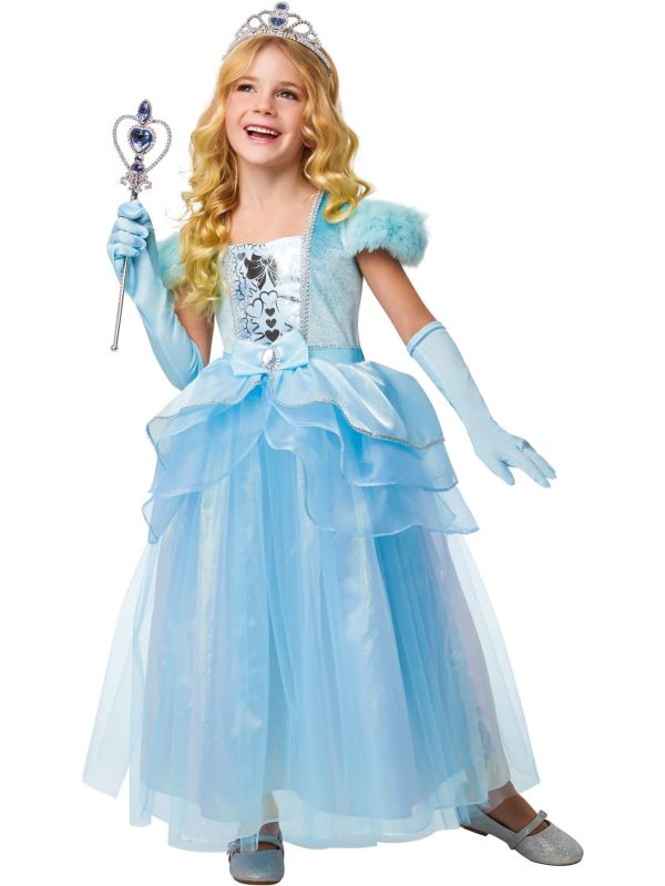 Blauwe Assepoester Kostuum Meisjes