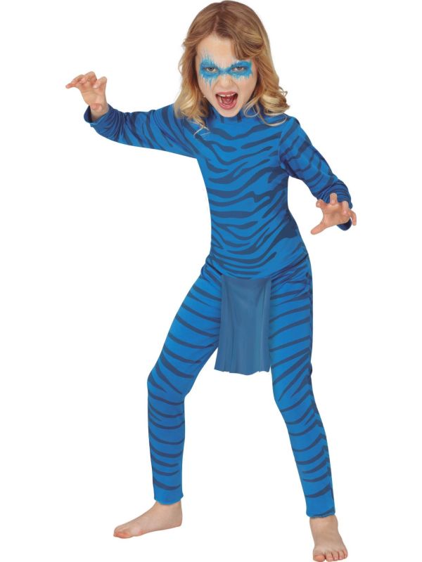 Blauwe Avatar Kostuum Kind