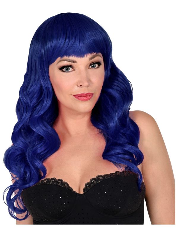 Blauwe Bella Pruik Dames