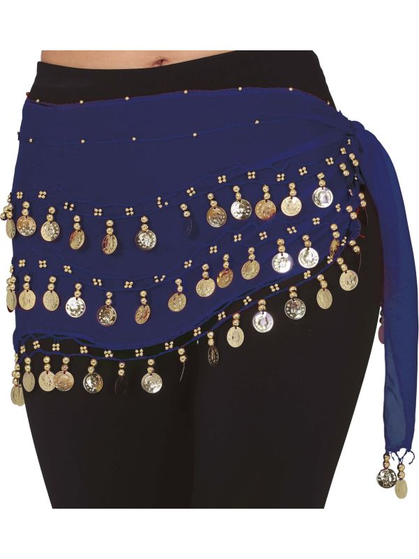 Blauwe Buikdanseressen Rok met Munten Dames