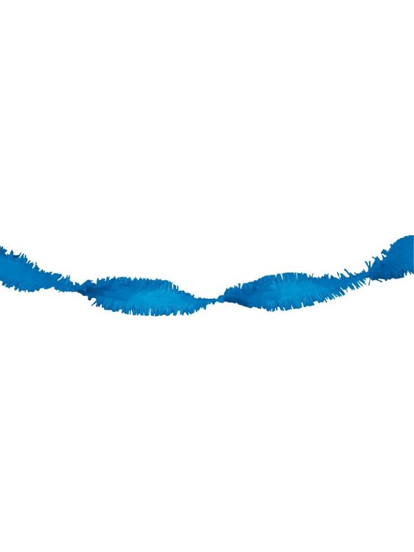 Blauwe Crepe Papier Slinger 24 Meter