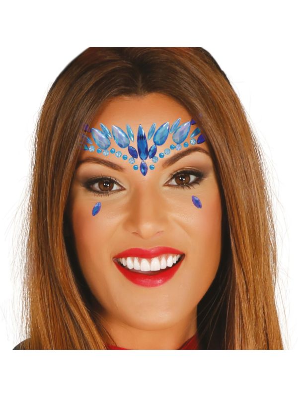 Blauwe Gezichtssieraden