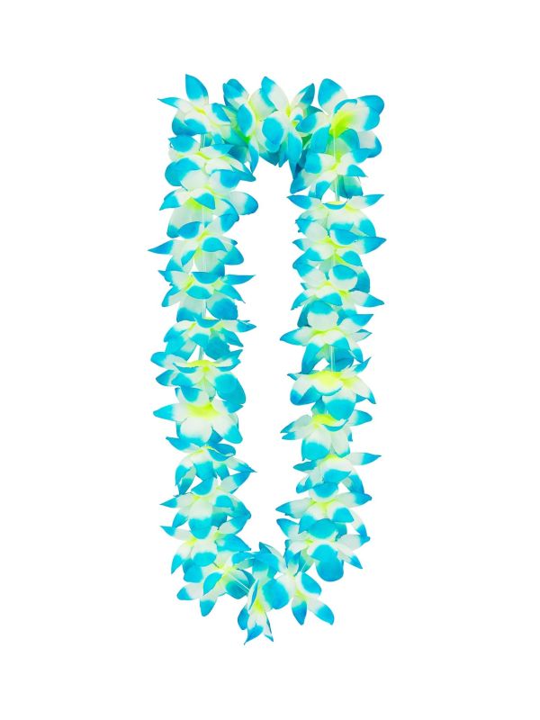 Blauwe Hawaii Bloemenketting