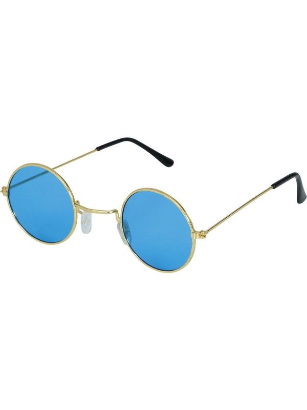 Blauwe Hippie Retro Zonnebril Klein Volwassenen