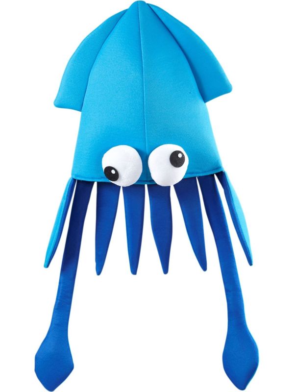 Blauwe Inktvis Hoed Carnaval