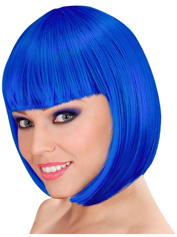 Blauwe Lou Lou Pruik