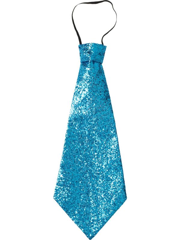 Blauwe Lurex Stropdas