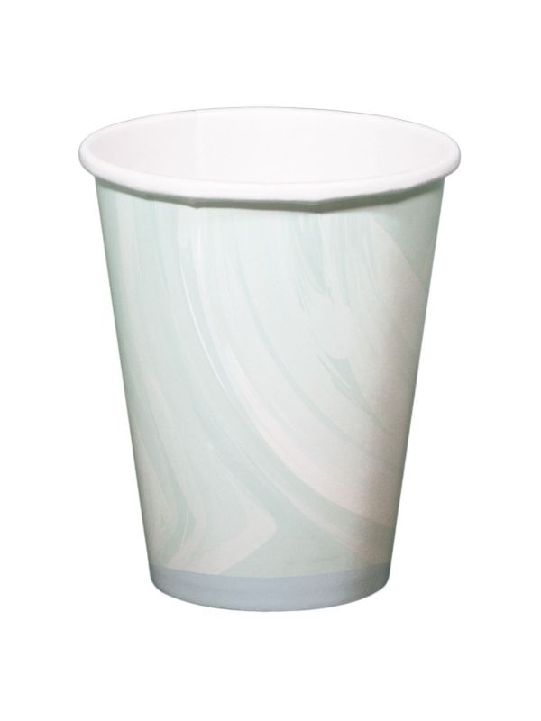 Blauwe Marmer Babyshower Bekers 6 Stuks