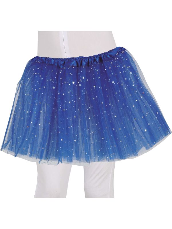 Blauwe Meisjes Tutu Sterren 30cm