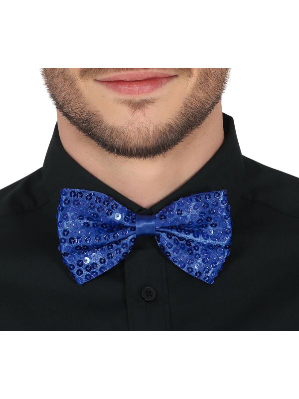 Blauwe Pailletten Strik