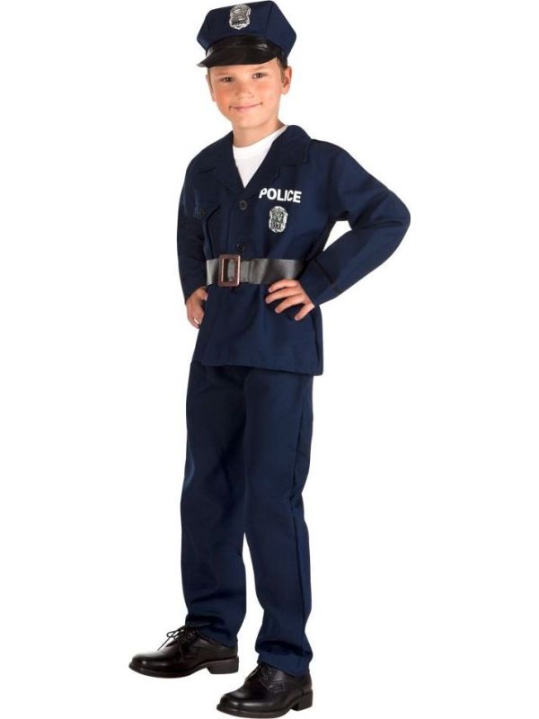 Blauwe Politie Officier Pak Kind