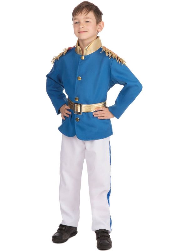 Blauwe Prins Kostuum Jongens Rubies