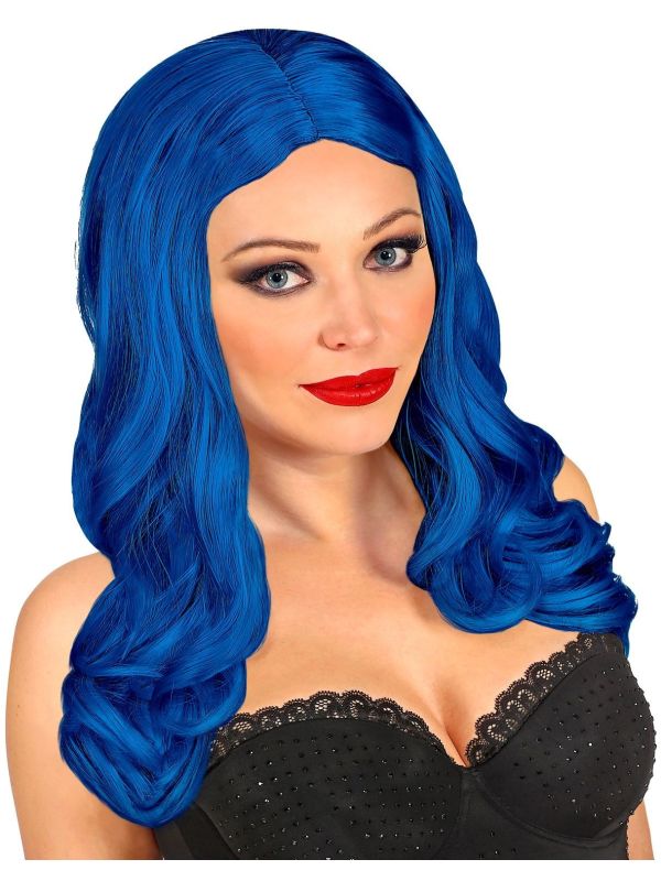 Blauwe Roxy Pruik